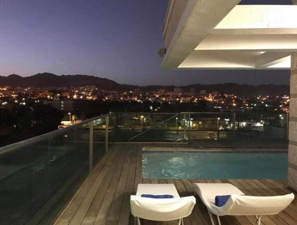 Apartament Exclusive Top Luxury Penthouse Near The Sea With Privat Roof-Pool Ejlat Zewnętrze zdjęcie